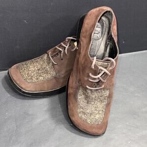 Art Effects Leather Wool Dress Boho Hippie ARTSY Clogs Artisan Shoes‎ 9M